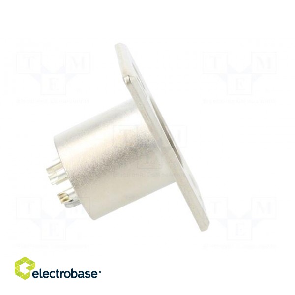 Socket | XLR | male | PIN: 4 | straight | soldering | silver | 10A | 27mm paveikslėlis 7