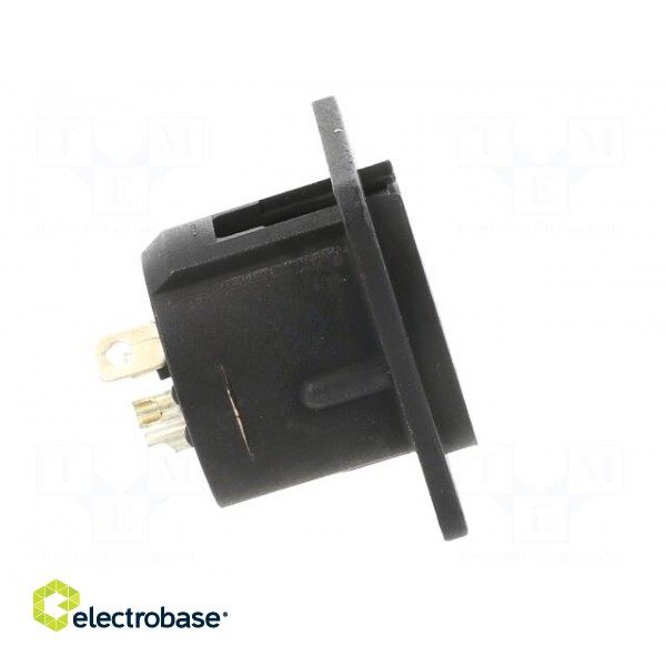 Socket | XLR | male | PIN: 4 | straight | soldering | black | 10A | 19x24mm image 7