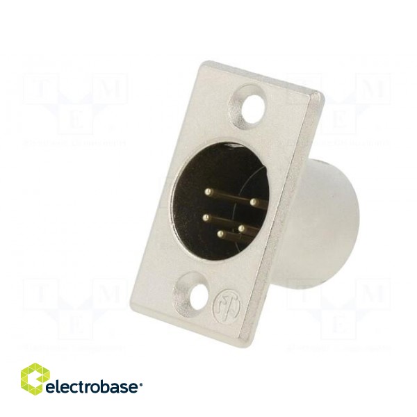 Socket | XLR | male | PIN: 5 | straight | soldering | silver | 7.5A | 27mm image 2
