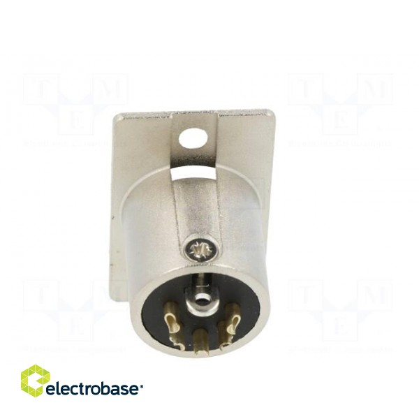 Socket | XLR | male | PIN: 5 | straight | soldering | silver | 7.5A | 27mm image 5