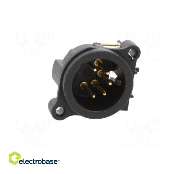 Socket | XLR | male | PIN: 5 | angled 90° | THT | black | 3A | 19.8x19.8mm image 9