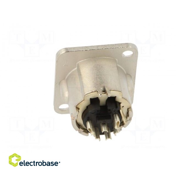 Socket | XLR | male | PIN: 6 | straight | soldering | silver | 7.5A | 19x24mm image 5