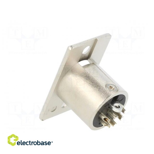 Socket | XLR | male | PIN: 6 | straight | soldering | silver | 7.5A | 27mm image 4