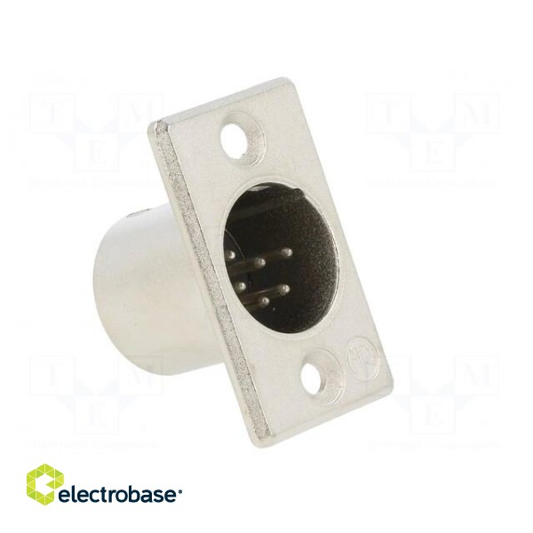 Socket | XLR | male | PIN: 6 | straight | soldering | silver | 7.5A | 27mm image 8