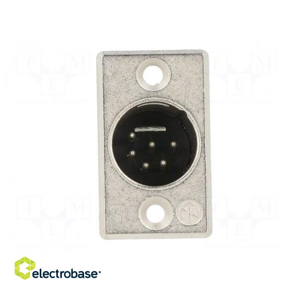 Socket | XLR | male | PIN: 6 | straight | soldering | silver | 7.5A | 27mm фото 9