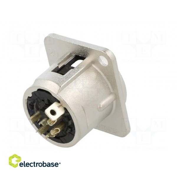 Socket | XLR | male | PIN: 6 | straight | soldering | silver | 7.5A | 19x24mm image 6