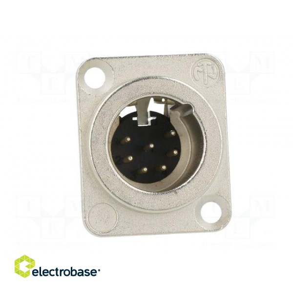 Socket | XLR | male | PIN: 7 | straight | soldering | silver | 5A | 19x24mm image 9