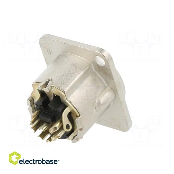 Socket | XLR | male | PIN: 7 | straight | soldering | silver | 5A | 19x24mm image 6