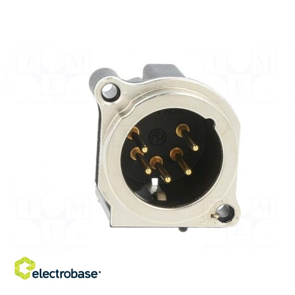 Socket | XLR | male | PIN: 5 | angled 90° | THT | silver | 3A | 19.8x19.8mm image 9