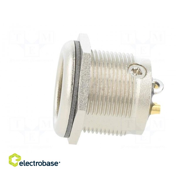 Socket | XLR | male | PIN: 3 | straight | soldering | silver | 16A image 3