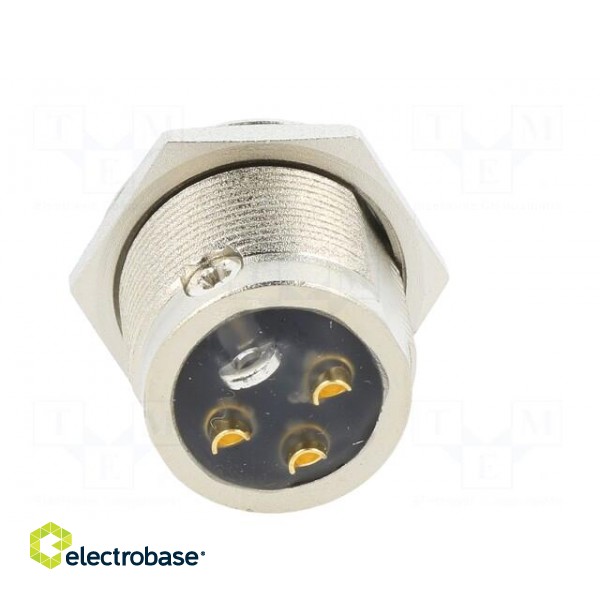 Socket | XLR | male | PIN: 3 | straight | soldering | silver | 16A image 5