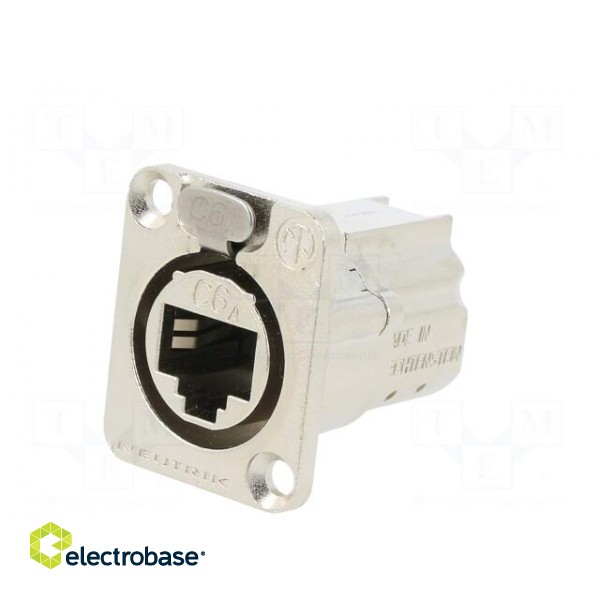 D-SHAPE CAT6A PANEL CONNECTOR SHIELDED FEEDTHROUGH image 2