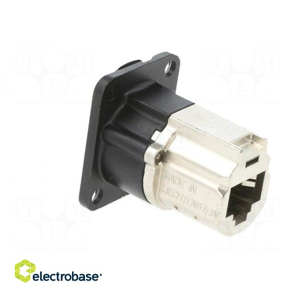 D-SHAPE CAT6A PANEL CONNECTOR SHIELDED FEEDTHROUGH BLA image 4