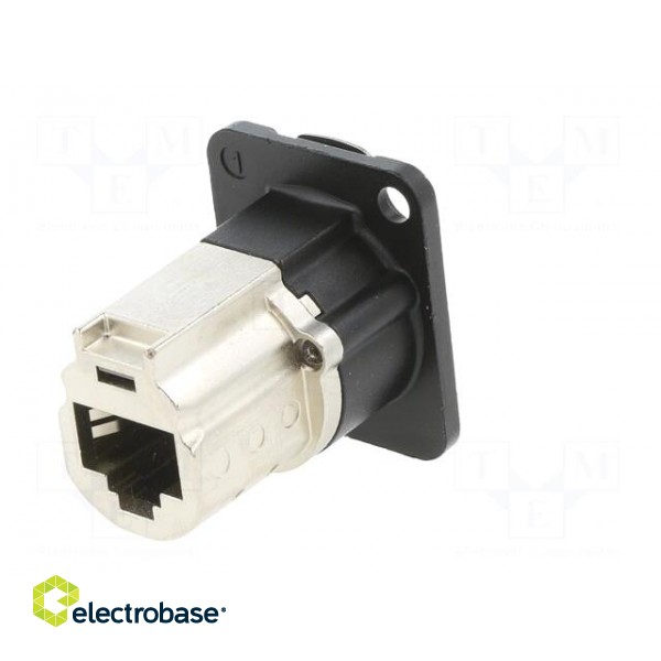 D-SHAPE CAT6A PANEL CONNECTOR SHIELDED FEEDTHROUGH BLA image 6