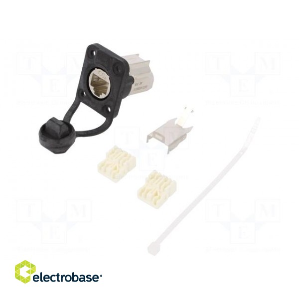 D-SHAPE CAT6A PANEL CONNECTOR SHIELDED IDC TERMINATION фото 1
