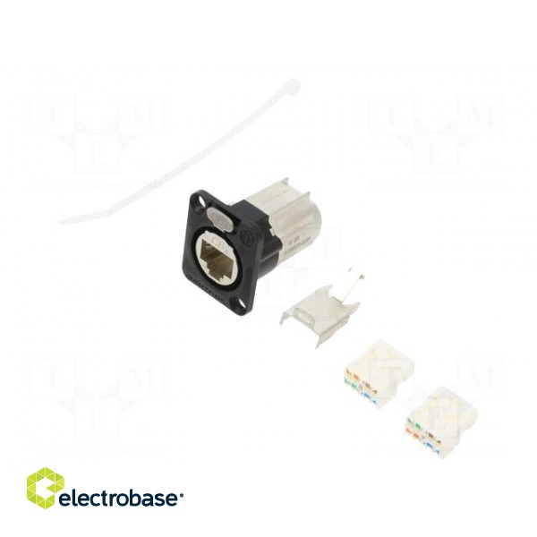 D-SHAPE CAT6A PANEL CONNECTOR SHIELDED IDC TERMINATION image 1