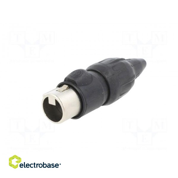 Plug | XLR | female | PIN: 3 | straight | for cable | soldering | 16A | 16AWG фото 2