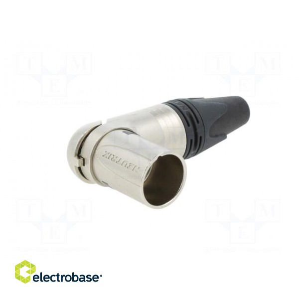 Plug | XLR | male | PIN: 4 | angled 90° | swivel | for cable | soldering image 2