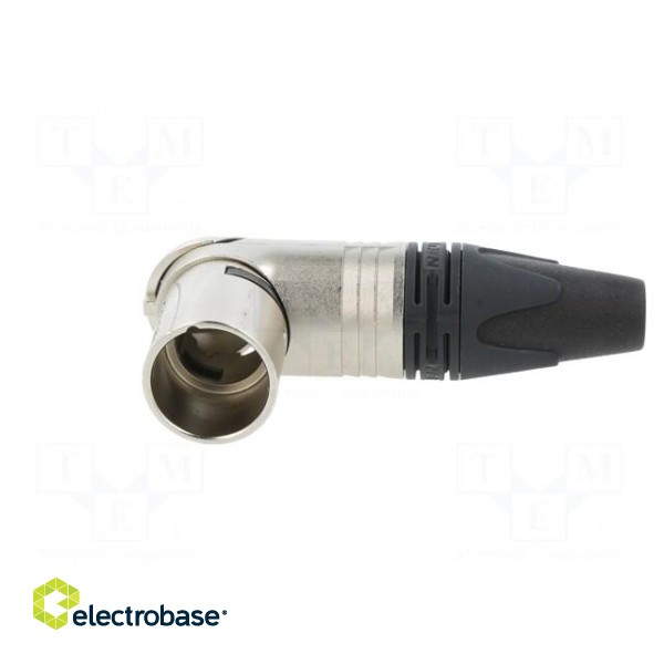 Plug | XLR | male | PIN: 4 | angled 90° | swivel | for cable | soldering image 3