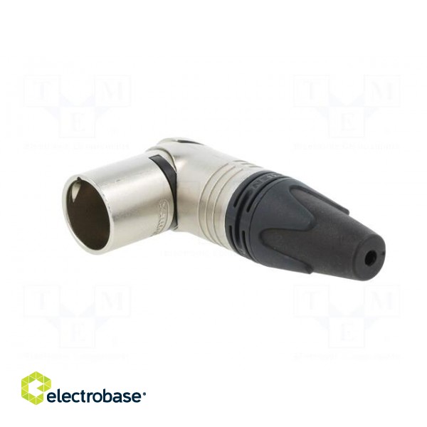 Plug | XLR | male | PIN: 4 | angled 90° | swivel | for cable | soldering image 4