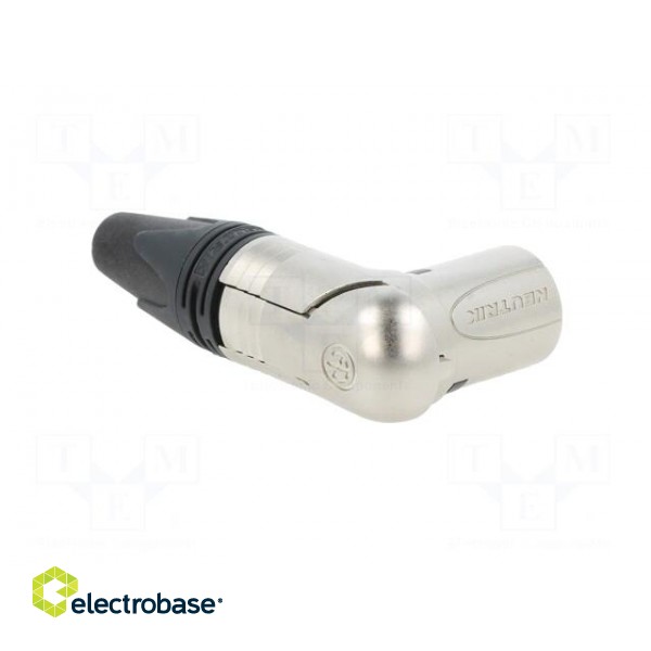 Plug | XLR | male | PIN: 4 | angled 90° | swivel | for cable | soldering image 8