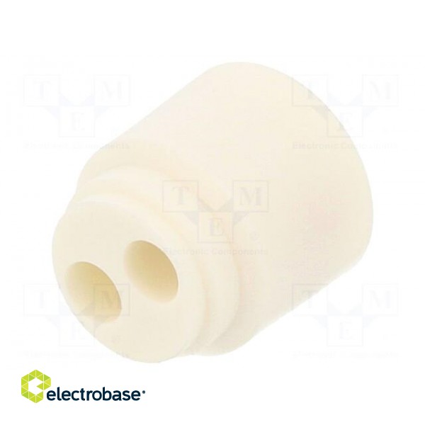 Insert for gland | 3mm | NPT3/8" | elastomer | Holes no: 2 | -40÷100°C фото 2