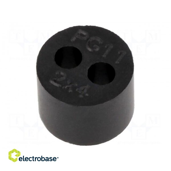 Insert for gland | with metric thread | Size: M16 | IP68 | Holes no: 2