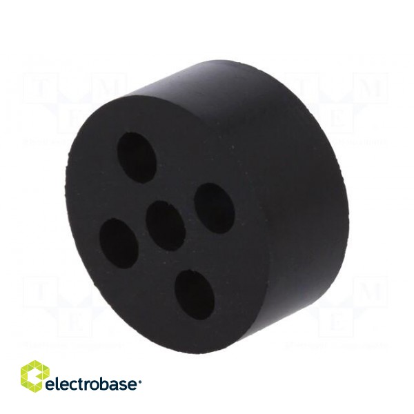 Insert for gland | 4mm | M25 | IP54 | NBR rubber | Holes no: 5