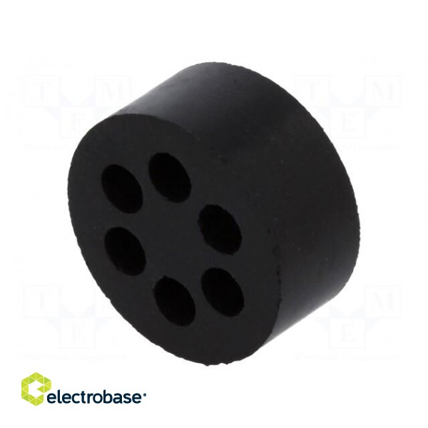 Insert for gland | 4mm | M25 | IP54 | NBR rubber | Holes no: 6