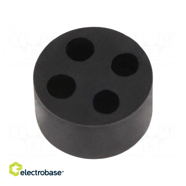 Insert for gland | 5mm | M25 | IP68 | NBR rubber | Holes no: 4 | HT-MFDE