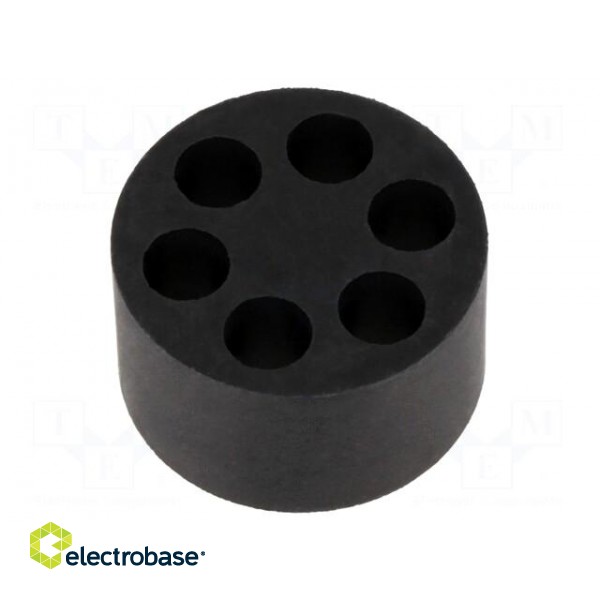 Insert for gland | 6mm | M32 | IP68 | NBR rubber | Holes no: 6 | HT-MFDE
