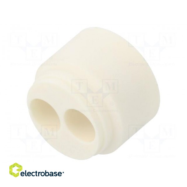 Insert for gland | 6mm | NPT1/2" | elastomer | Holes no: 2 | -40÷100°C image 2