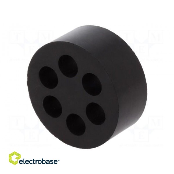 Insert for gland | 7mm | M40 | IP54 | NBR rubber | Holes no: 6