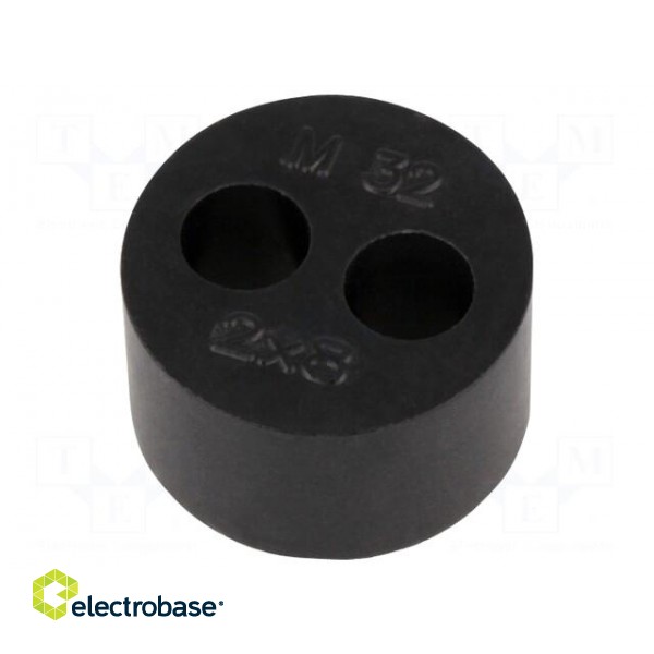 Insert for gland | with metric thread | Size: M32 | IP68 | Holes no: 2
