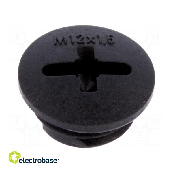 Stopper | M12 | 1.5 | IP68 | polyamide | black | SKINDICHT® | with seal image 1