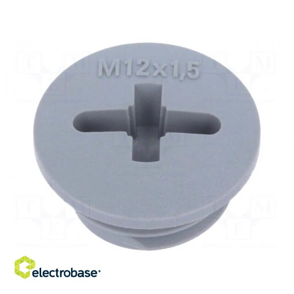 Stopper | M12 | 1.5 | IP68 | polyamide | dark grey | SKINDICHT® | 6mm paveikslėlis 1