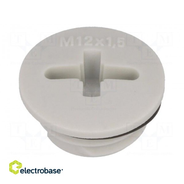 Stopper | M12 | 1.5 | IP68 | polyamide | light grey | SKINDICHT® | 6mm