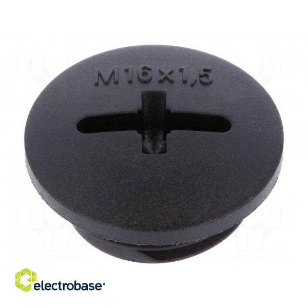 Stopper | M16 | 1.5 | IP68 | polyamide | black | SKINDICHT® | with seal image 1
