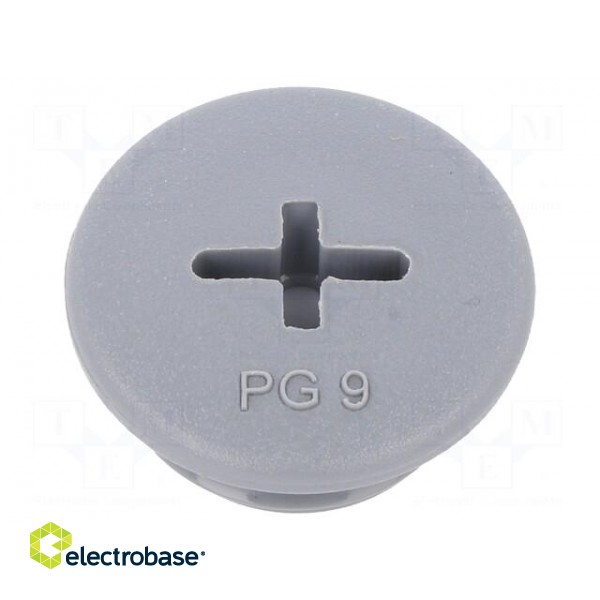 Stopper | PG9 | Mat: polyamide | dark grey | Pcs: 10 image 1