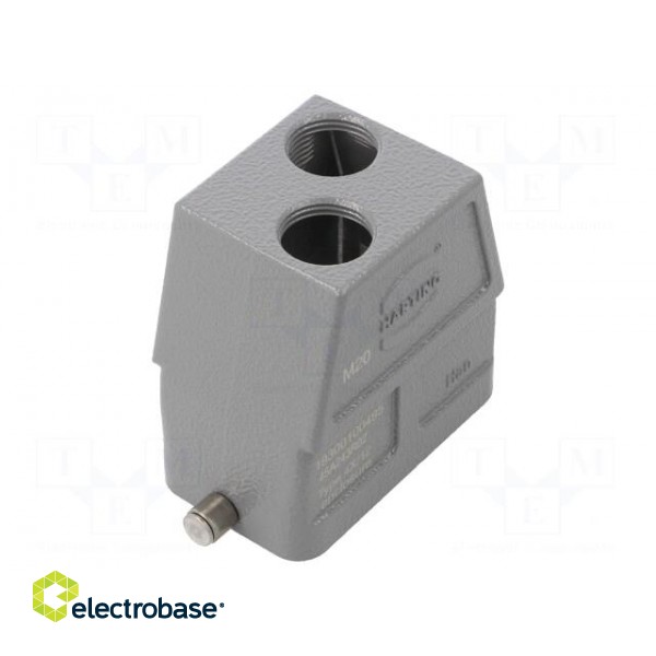 Enclosure: for HDC connectors | Han B | size 10B | for cable | high paveikslėlis 1