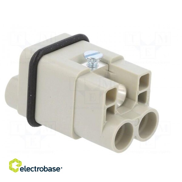 Connector: HDC | contact insert | male | Han Q | PIN: 3 | 2P+PE | size 3A image 4