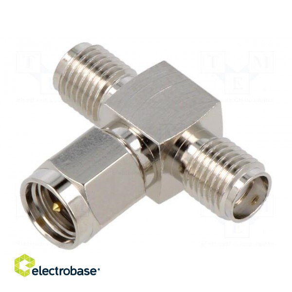 Adapter | SMA socket x2,SMA plug | 6GHz | 50Ω | Contacts: brass image 1