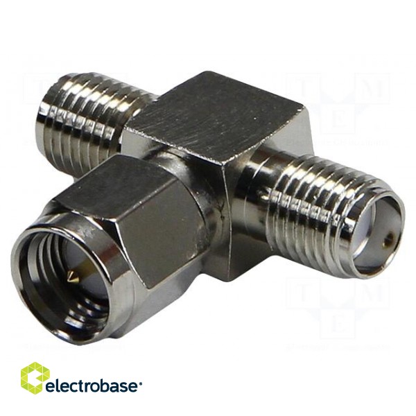 Adapter | SMA socket x2,SMA plug | 6GHz | 50Ω | Contacts: brass image 2