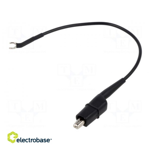 Ground/earth cable | 300V | fork terminal,crocodile clip | black image 1