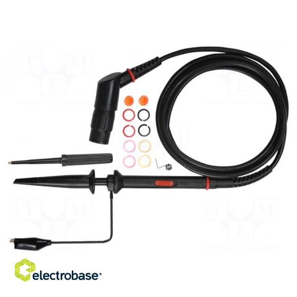 Probe: for oscilloscope | passive | 200MHz | Uin max: 600V | 1.3m
