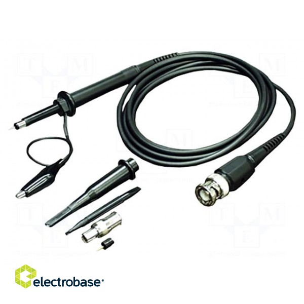 Probe: for oscilloscope | passive | 250MHz | 100: 1 | 1.2kV | BNC plug