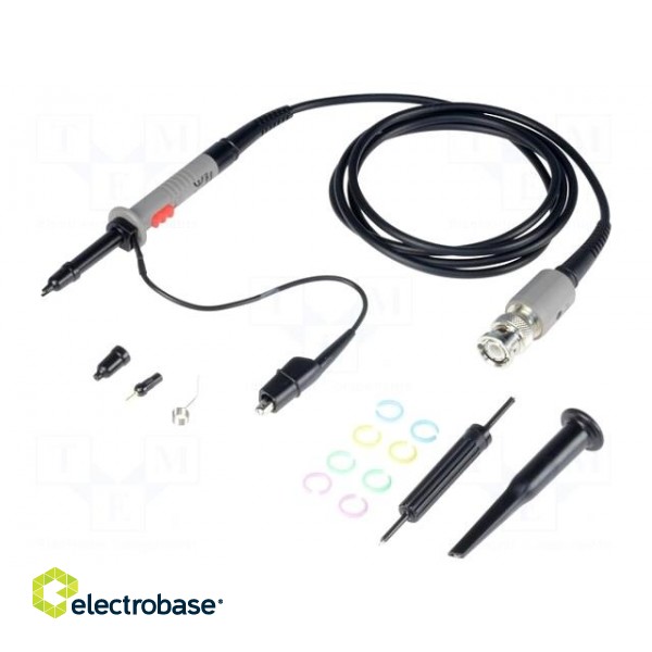 Probe: for oscilloscope | ≤350MHz | 10: 1/1: 1 | 1.2m | BNC plug