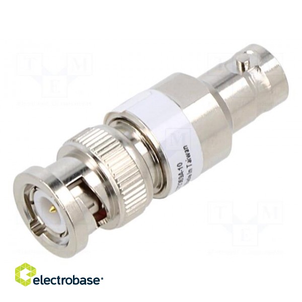 Attenuator | BNC socket,BNC plug | 50Ω | 10dB | 4GHz | 42.6mm image 1