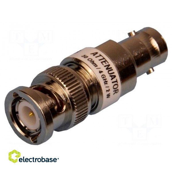 Attenuator | BNC socket,BNC plug | 50Ω | 20dB | 4GHz | 42.6mm