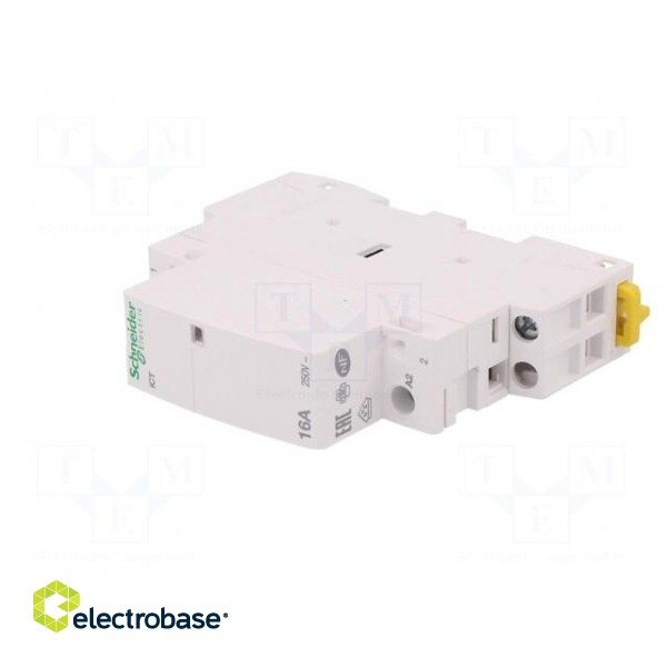 Contactor: 1-pole installation | NO | 24VAC | 16A | DIN | ICT | -5÷60°C image 2